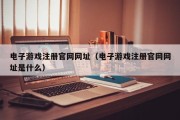 电子游戏注册官网网址（电子游戏注册官网网址是什么）