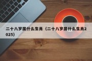 二十八岁属什么生肖（二十八岁属什么生肖2025）