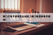 澳门打电子游戏怎么玩的（澳门有没有电子游戏）
